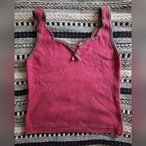 Pink Silk Tank Top